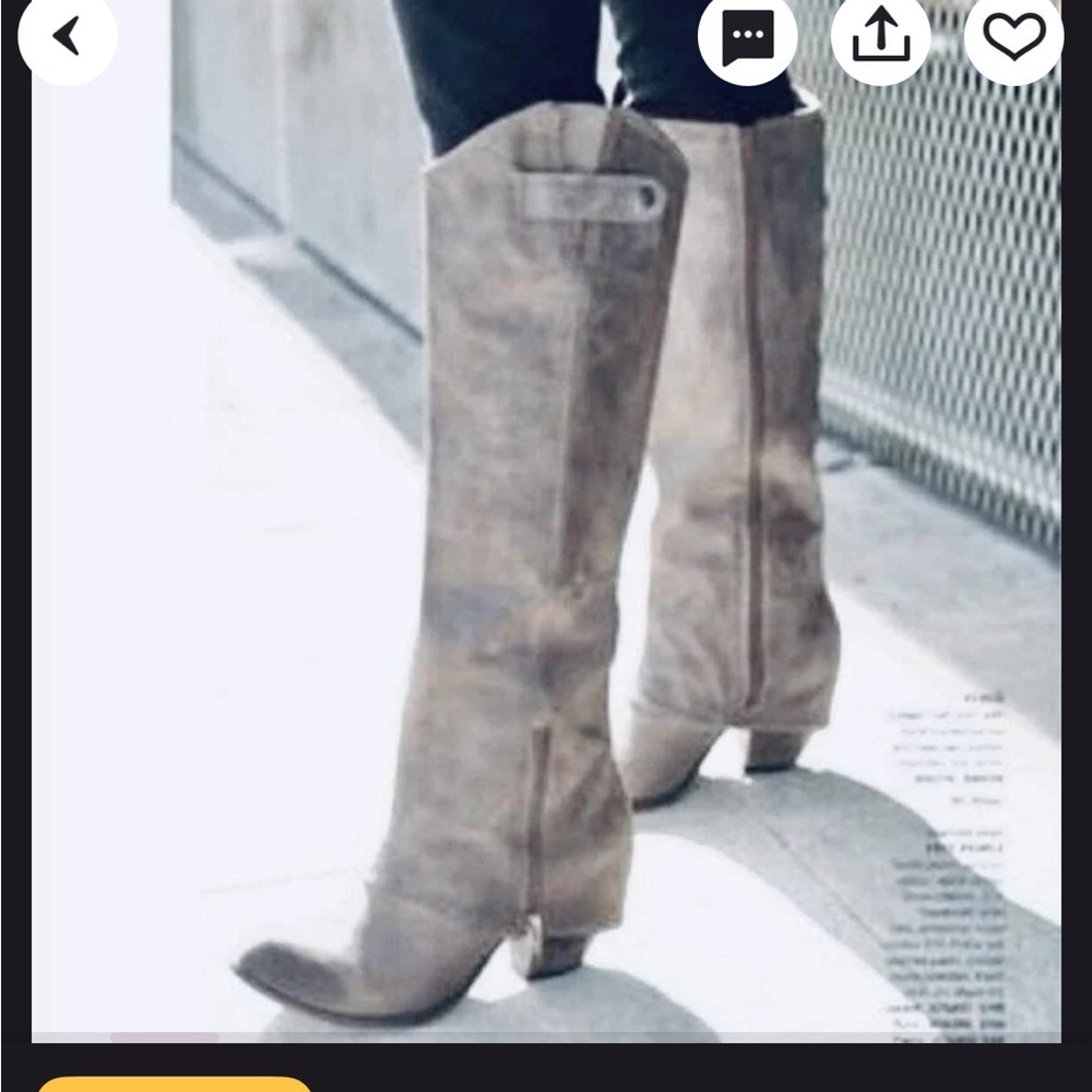 Women's Fergie Ledger Too Knee High Suede Boots size 10 Tan